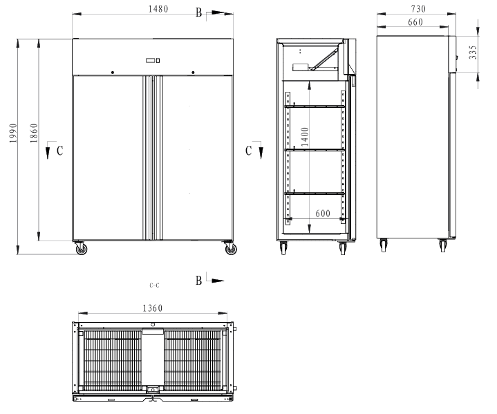 Refrigerator – 2 Doors – 1200Ltr thumbnail 9