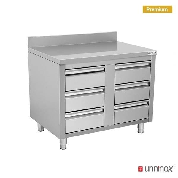Drawer cabinet with 6 drawers & upstand thumbnail 3