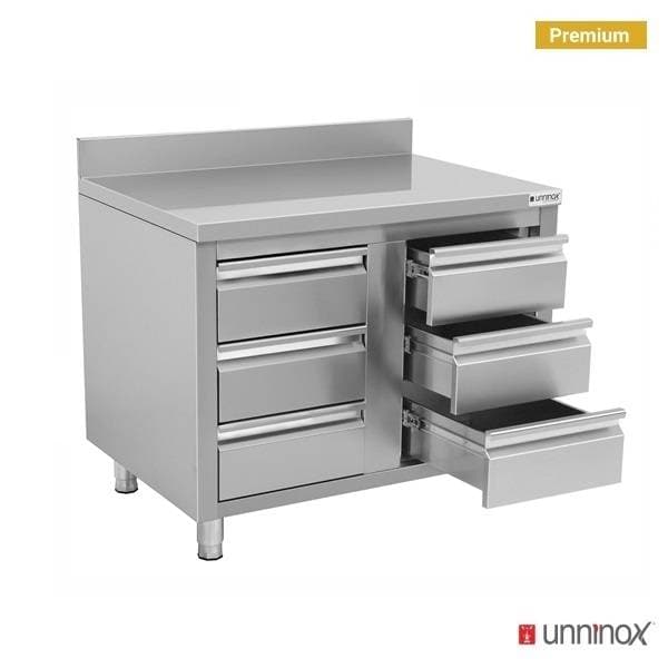 Drawer cabinet with 6 drawers & upstand thumbnail 5