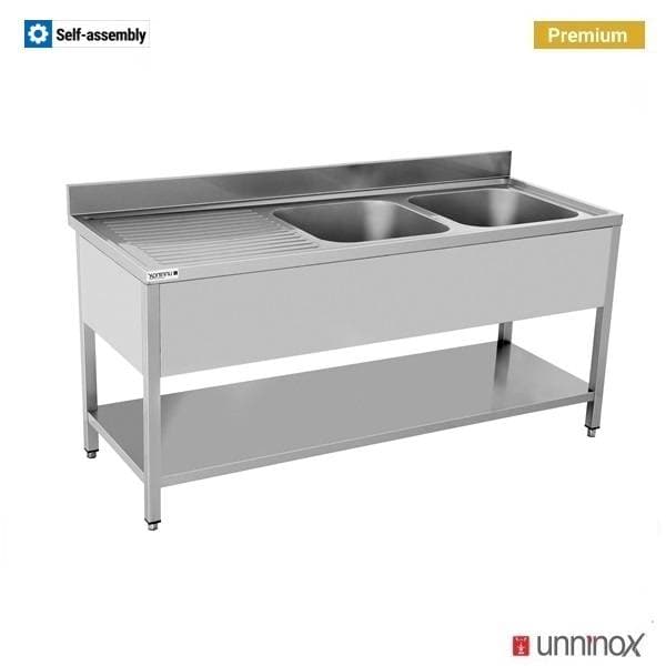 160x70xH85cm - 2 Sinks Right
