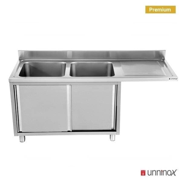 Dishwasher sink unit 200x70xH85 2 Bowl Left
