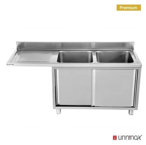Dishwasher sink unit 200x70xH85 2 Bowl Right