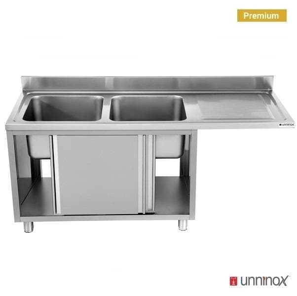 Dishwasher sink unit 160x70xH85 2 Bowl Left thumbnail 2