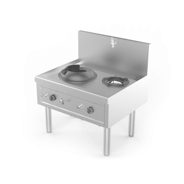 Wok Stove | Gas | 1 Wok Burner + 1 Soup Burner | 36.7kW | 1000x850x1100mm