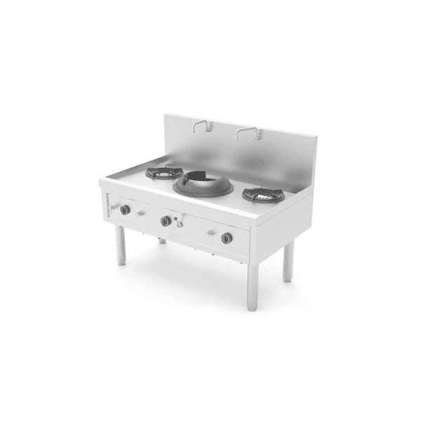Wok Stove | Gas | 1 Wok Burner + 2 Soup Burners | 45.9kW | 1390x850x1100mm