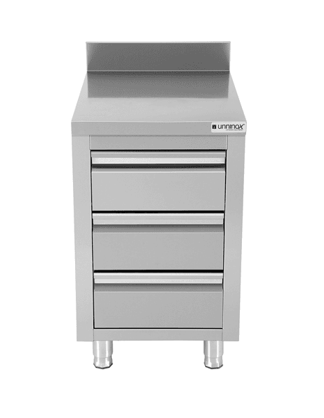 Drawer cabinet with 3 drawers & upstand