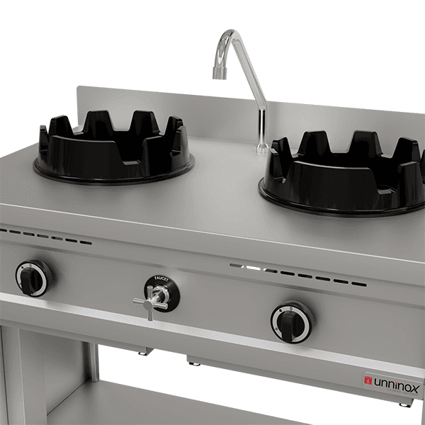 Gas wok stove - 2x15 kW - 2 cooking zone thumbnail 3