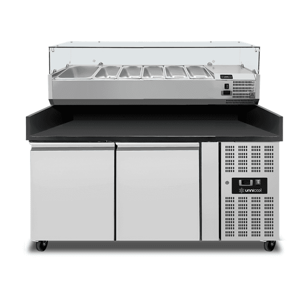 Pizza Counter 2 Doors – 151x80x100cm + BLACK