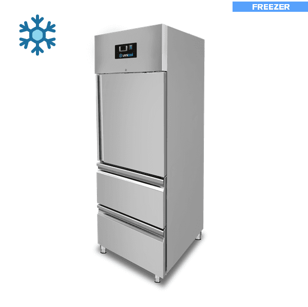 Freezer – 1 Door – GN 2/1 – 650 Liters – 1 Half Door and 2 Drawers thumbnail 3