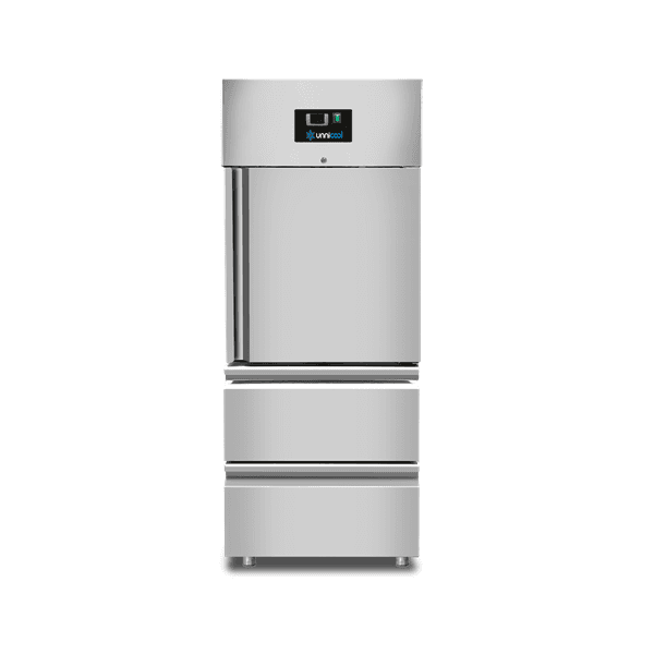 Refrigerator – 1 Door – GN 2/1 – 650 Liters – 1 Half Door and 2 Drawers