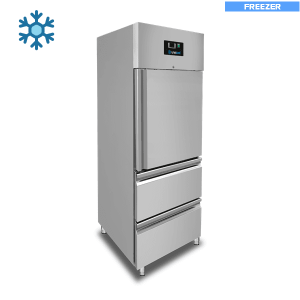Freezer – 1 Door – GN 2/1 – 650 Liters – 1 Half Door and 2 Drawers thumbnail 2