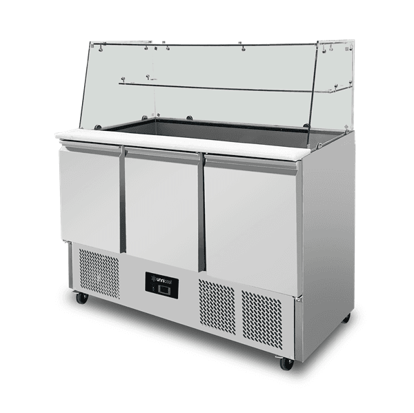 Saladette with glass top | 3 doors | Static cooling | 137x70x85(h)cm thumbnail 3