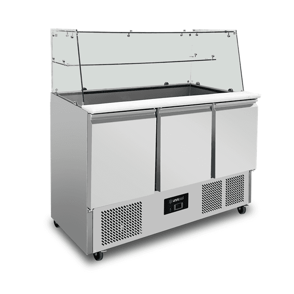 Saladette with glass top | 3 doors | Static cooling | 137x70x85(h)cm thumbnail 2