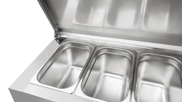 Saladette | 2 Doors (1/1 GN) | Top 6× 1/3 GN | +2°C to +8°C | Forced Cooling | Flip Lids thumbnail 5