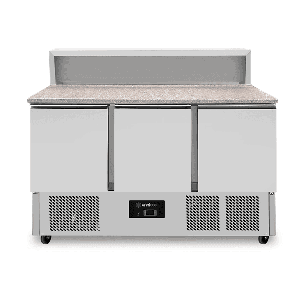 Pizza Workbench, 3-Door (GN 1/1), with 8 × GN 1/6 Top | +2°C to +8°C