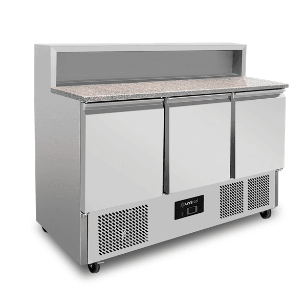 Pizza Workbench, 3-Door (GN 1/1), with 8 × GN 1/6 Top | +2°C to +8°C thumbnail 2