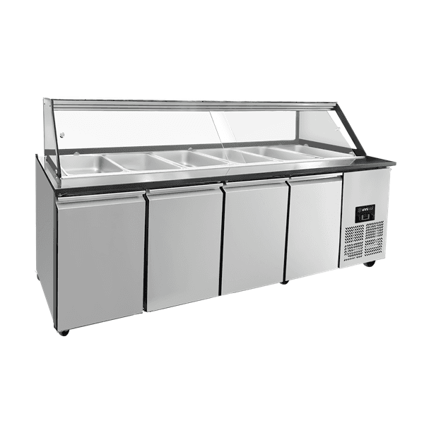 Saladette Workbench – 6x GN 1/1 Capacity – 223x82x85.5cm thumbnail 2