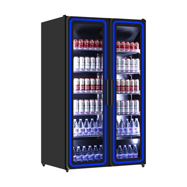 Refrigerator 2 Glass Door – 900L – Blue LED Light