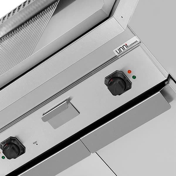 Electric Griddle – 1/2 Smooth + 1/2 Grooved CHROME – E70GP20+GSK thumbnail 5