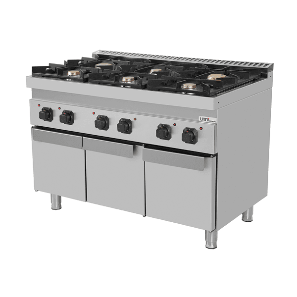 Gas stove with doors – 44kW – 6 Burners – G70C20K thumbnail 2