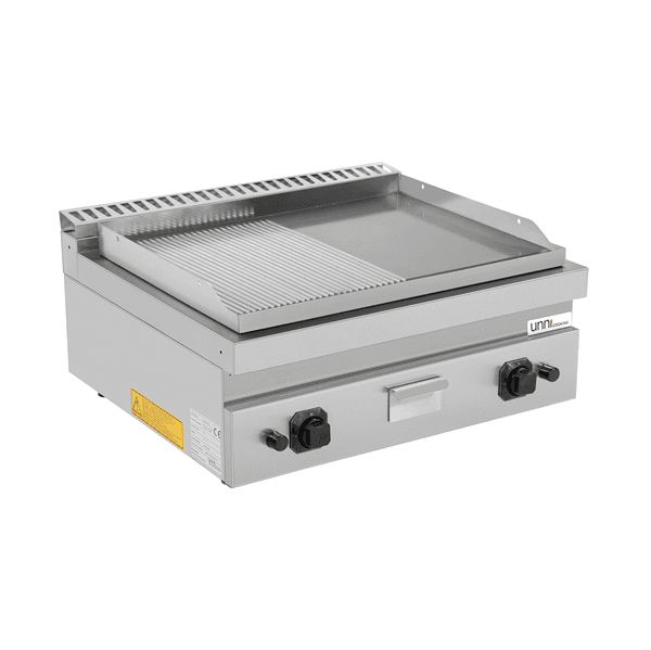 Griddle plate Gas– 1/2 Smooth - 1/2 Grooved – G70GP20B+GS